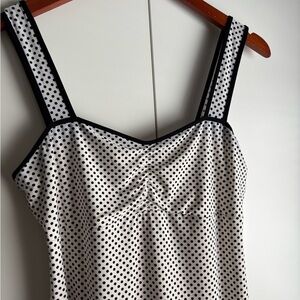 The Limited Black and White Polka Dot Tank Top